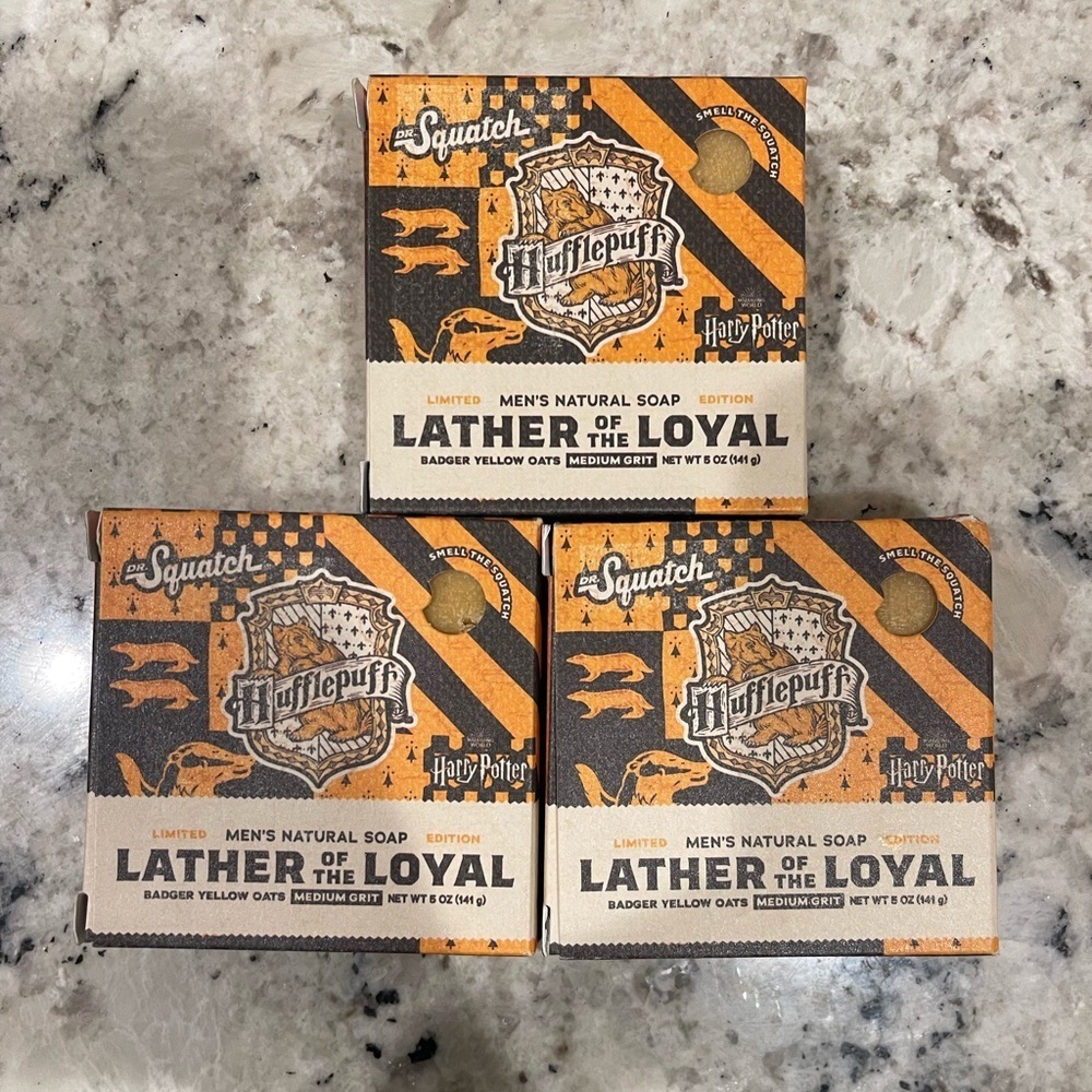 NEW Dr. Squatch Harry Potter Hufflepuff Lather of Loyal Limited Edition 3 Pack